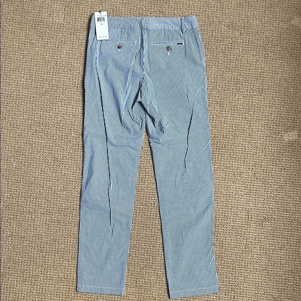 NWT Polo Ralph Lauren Boys Seersucker Pants Size 14 Blue White Formal Dress - Picture 3 of 4